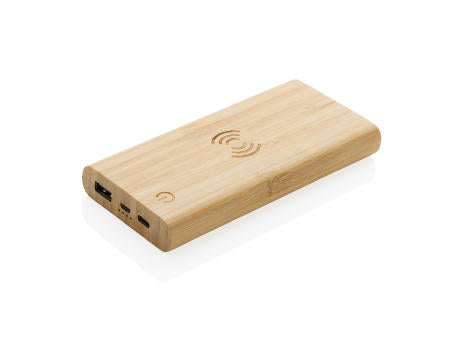 8.000mAh Bambus-Wireless-Powerbank