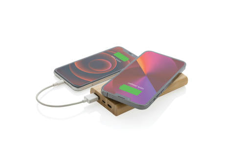 8.000mAh Bambus-Wireless-Powerbank