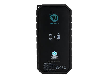 10.000 mAh Solar-Powerbank mit 10W Wireless aus RCS Plastik