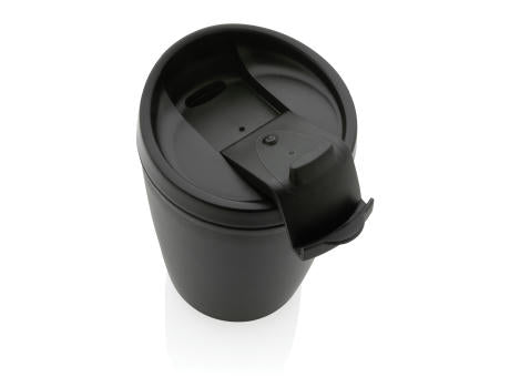 GRS recycelter PP-Becher mit Flip-Deckel
