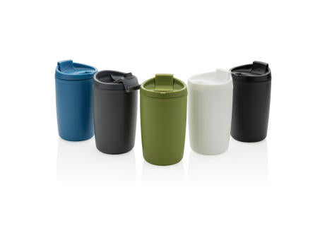 GRS recycelter PP-Becher mit Flip-Deckel