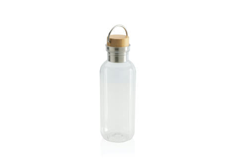 RCS rPET Flasche with Bambusdeckel und Griff