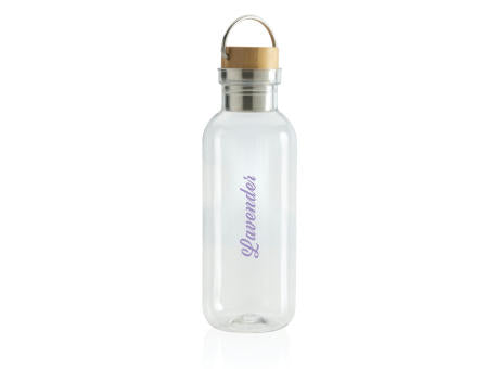 RCS rPET Flasche with Bambusdeckel und Griff