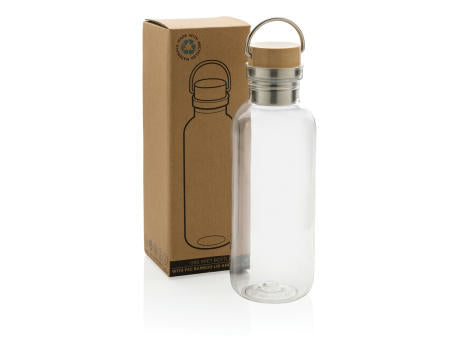 RCS rPET Flasche with Bambusdeckel und Griff