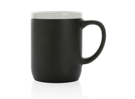 Keramiktasse mit weißem Rand, 300ml
