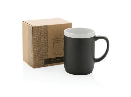 Keramiktasse mit weißem Rand, 300ml