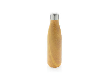 Vakuumisolierte Stainless Steel Flasche mit Holzoptik