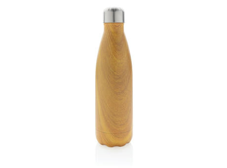 Vakuumisolierte Stainless Steel Flasche mit Holzoptik