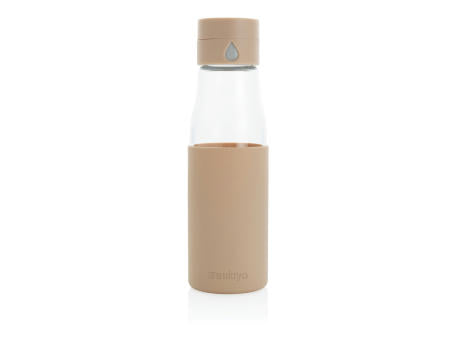 Ukiyo Trink-Tracking-Flasche aus Glas mit Hülle