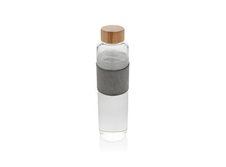 Impact Borosilikat-Glasflasche mit Bambusdeckel