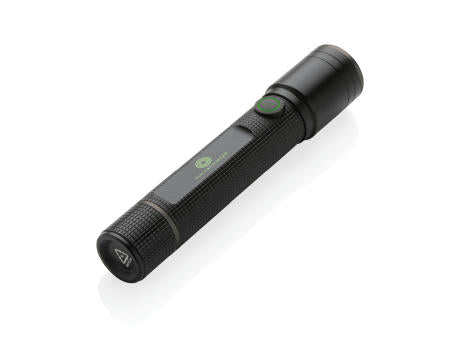 Gear X Taschenlampe aus RCS recycelt. Aluminium mit USB-Akku