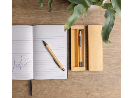 Modernes Bambus-Stifteset in Box