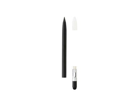 Tintenloser Stift aus Aluminium mit Radiergummi