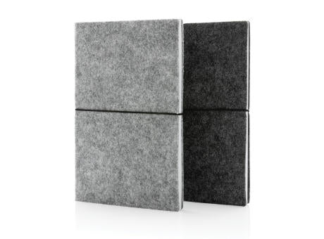 A5-Softcover-Notizbuch aus GRS zertifiert recyceltem Filz