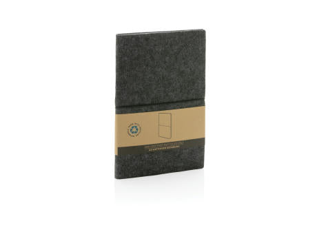 A5-Softcover-Notizbuch aus GRS zertifiert recyceltem Filz