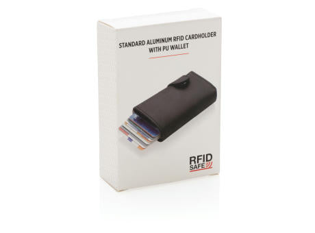 Aluminium RFID Kartenhalter mit PU-Börse