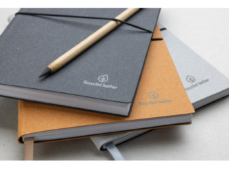 A5 Notizbuch aus GRS recyceltem Leder