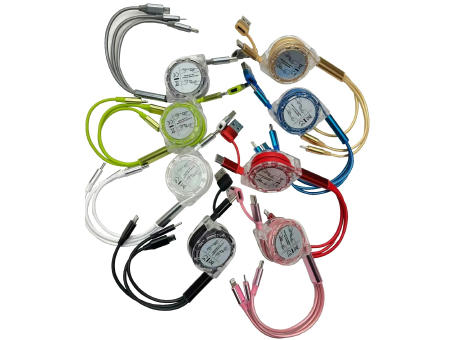 3in2 Aufrollladekabel Blau