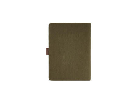 Eliot A5-Mappe aus recyc.Baumwolle. Notizblock mit 64-seitigem FSC®