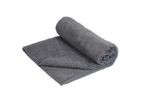 Yoga-Sporthandtuch (Mikrofaser-Frottee 300 g/m²) 65x175cm grau,