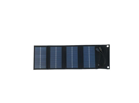 Faltbare Outdoor Solarmatte SM01 mit 4 Solarpanels und 7W Blau Camouflage