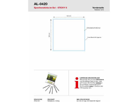Speichensticks STICKY 8, silber reflektierend