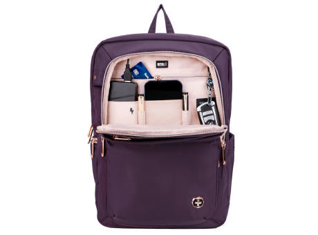 SwissDigital Design KATY ROSE Purple Backpack | Massage