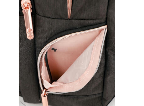 SwissDigital Design KATY ROSE Black Platinum Backpack