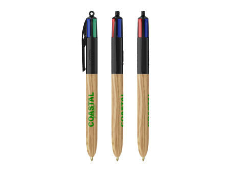 BIC® 4 Colours Wood Style with Lanyard