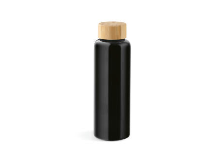 Indus Trinkflasche aus Borosilikatglas mit Bambusdeckel, 510 ml