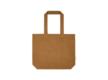 Blanc Einkaufstasche recy.Baumwolle (220 g/m²). Mit Henkeln und Bodenfalte