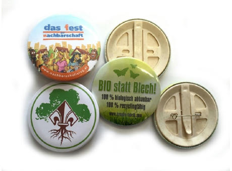 Öko-Ansteckbutton mit Nadel