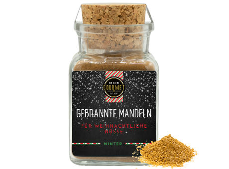 Gebrannte Mandeln Gewürz Korkenglas