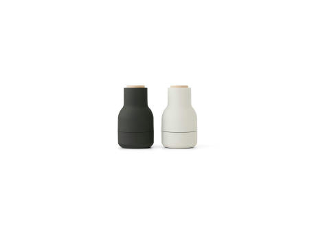 Menu Bottle Grinder Ash Carbon mit Buchenrad 2er SET Salz- und Pfeffermuehle klein