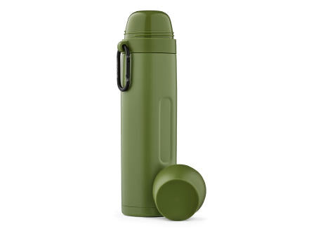 Flinders Thermos recy.Edelstahl, 1080 ml. Mit 2 Bechern und Karabiner