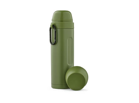 Loire Thermos aus recy.Edelstahl, 810 ml. Mit 2 Bechern und Karabiner