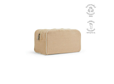 Rio Kulturtasche aus 260gsm Jute mit Reißverschluss