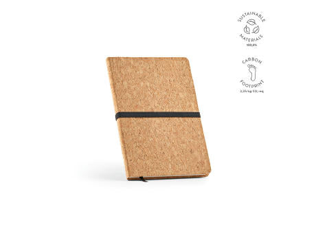 Goethe A5 Notizbuch mit Korkeinband. 196 Seiten aus 70 gsm recy. FSC® Papier