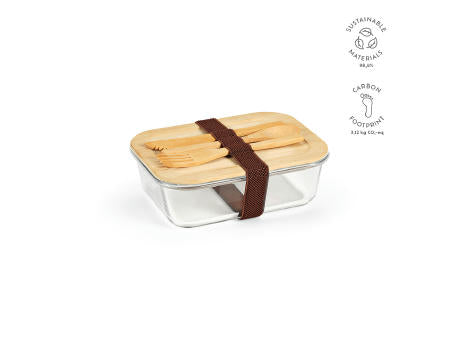 Van Gogh 1000 Lunchbox aus Borosilikatglas mit Bambusdeckel, 1090 ml