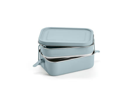 Tintoretto Lunchbox recy.Edelstahl, 1240 ml. Mit seitliche Verschlussklammern