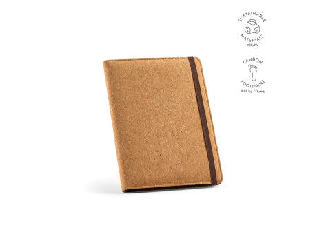 Kafka A5-Mappe, Kork. Notizblock mit 64-seitigem FSC®