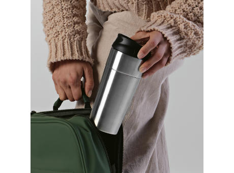 Columbia Reisebecher recy.Edelstahl, 510ml. Doppelwandig mit Schiebedeckel