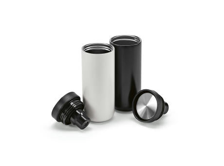 Senegal Reisebecher recy.Edelstahl, 400 ml. Mit 360°Push-Verschluss