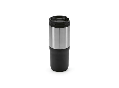 Orange Reisebecher recy.Edelstahl, 600 ml. Dreifachwandig