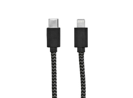 Ramanujan Kabel aus rPET. 1 m. USB-C auf Lightning. Schnellladefunktion
