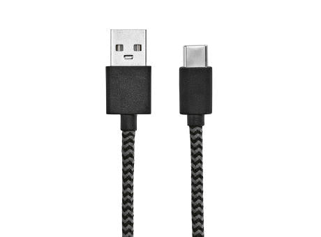 Leibniz Kabel aus rPET. 1 m. USB-C auf USB-A. Schnellladefunktion