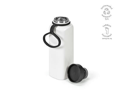 Ural Trinkflasche recy.Edelstahl, 820 ml. 360° Push-Verschluss