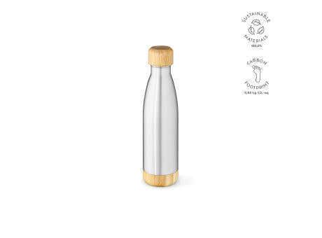 Rio Grande Trinkflasche recy.Edelstahl und Bambus, 530 ml. Doppelwandig