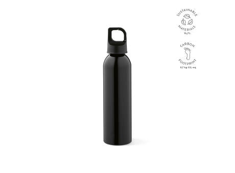 Mackenzie Trinkflasche rAluminium, 690 ml. Auslaufsicher. Mit Karabinerdeckel