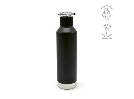 Spiglo Trinkflasche aus recy.Edelstahl, 780 ml. Mit radförmigem Deckel